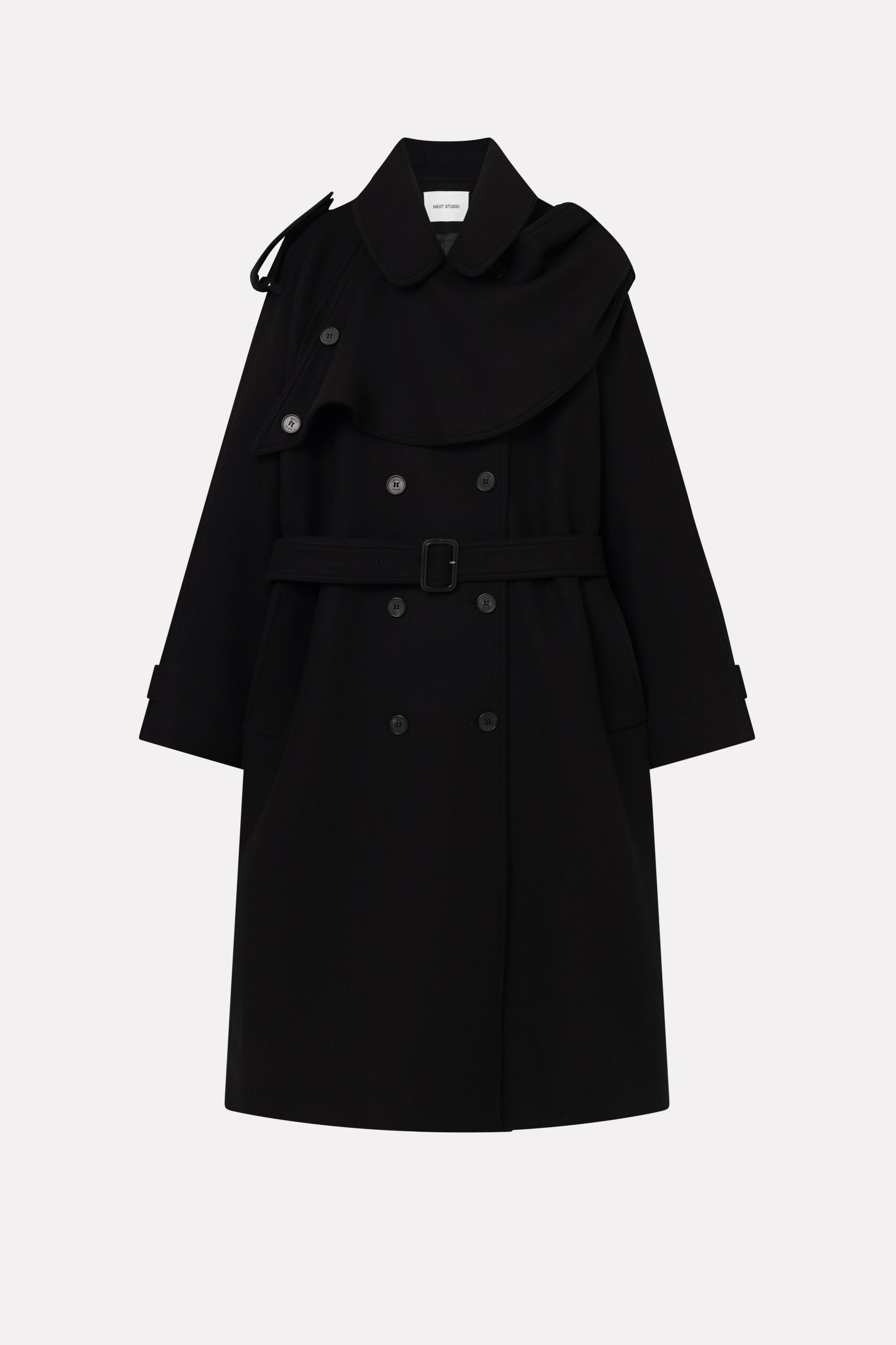 MKDT Studio CICELY TWO LAYERED WOOL Coats BLACK