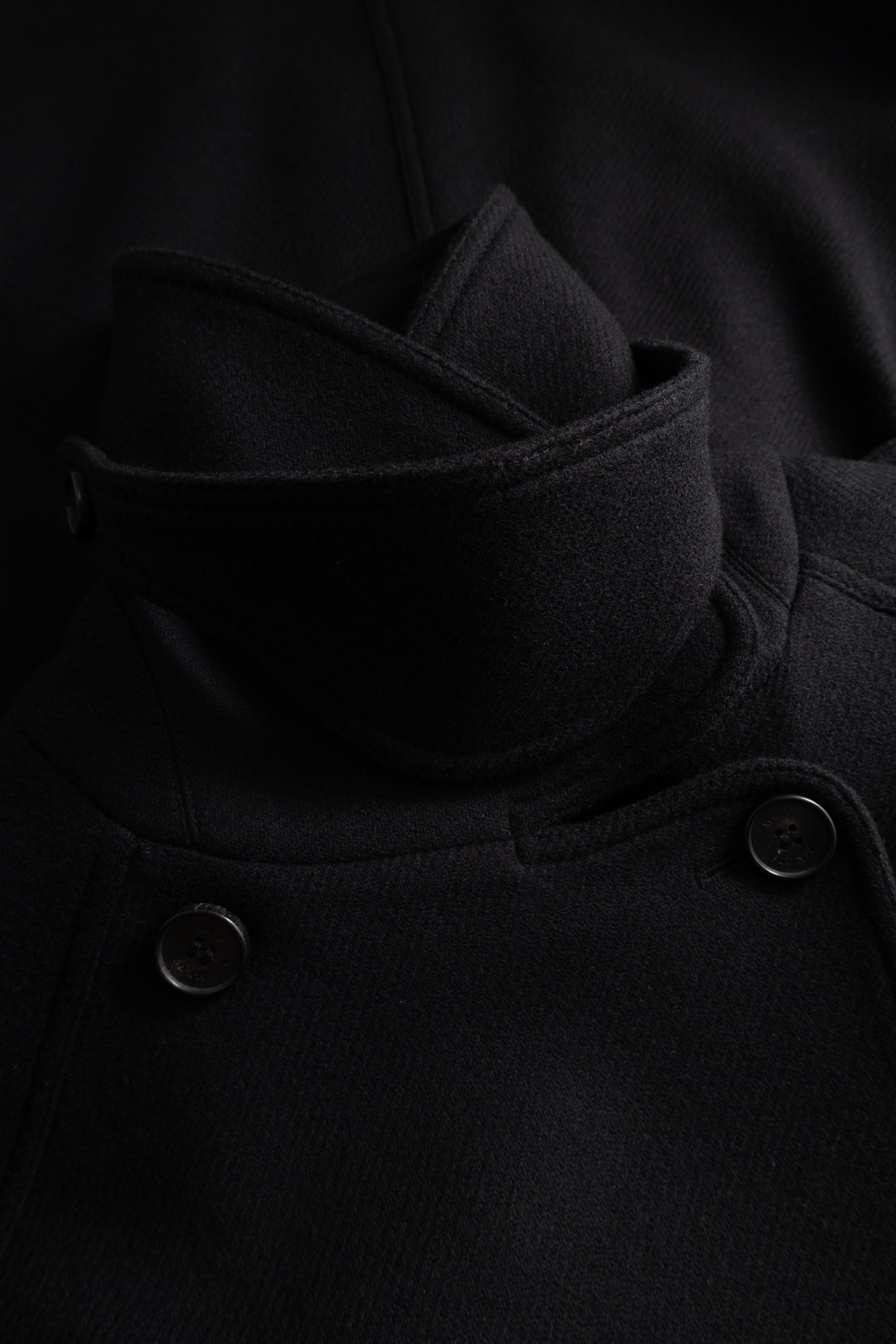 MKDT Studio CICELY TWO LAYERED WOOL Coats BLACK