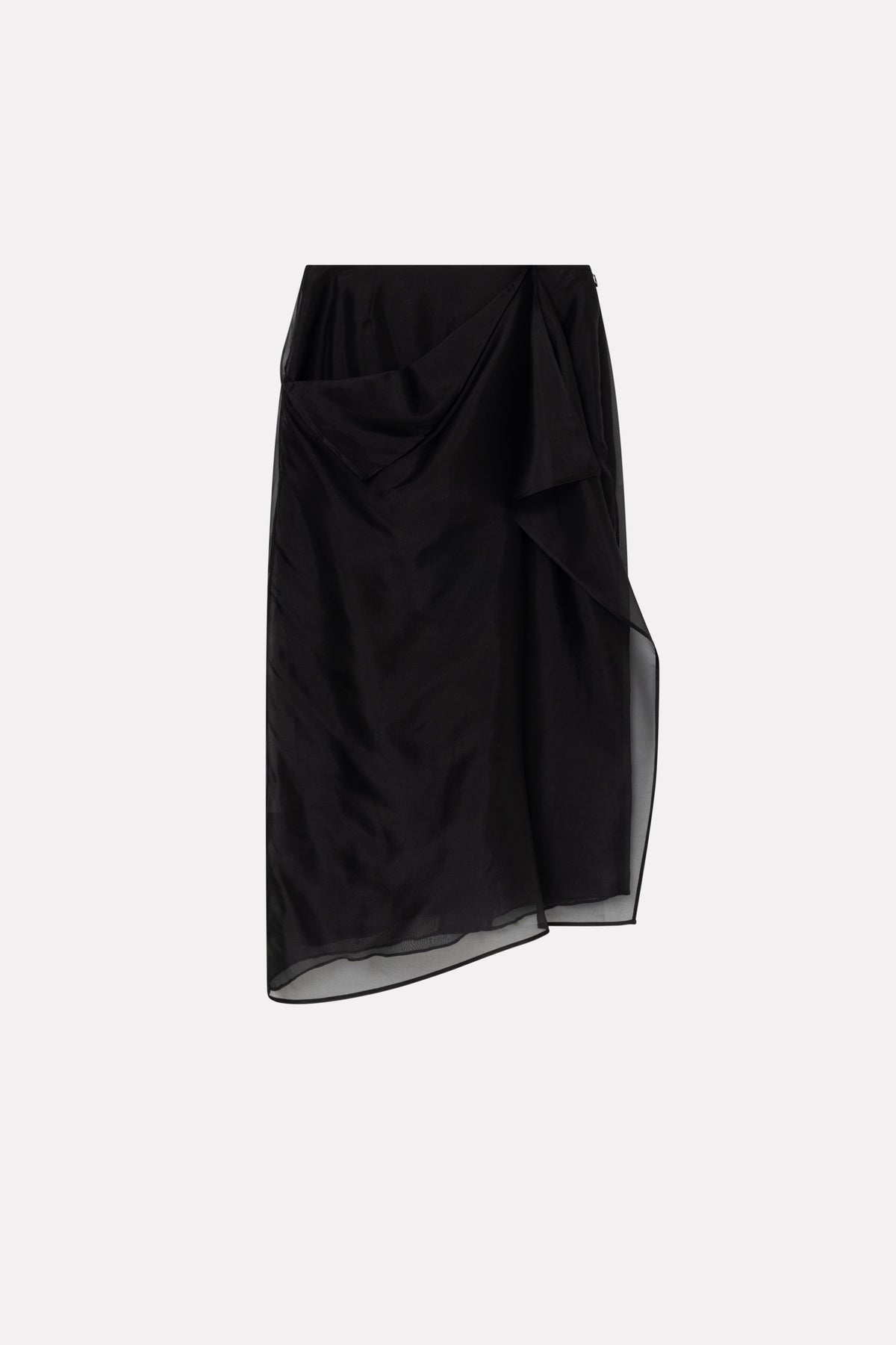 MKDT Studio NIRI SILK ORGANZA SKIRT Skirts BLACK QUARTZ