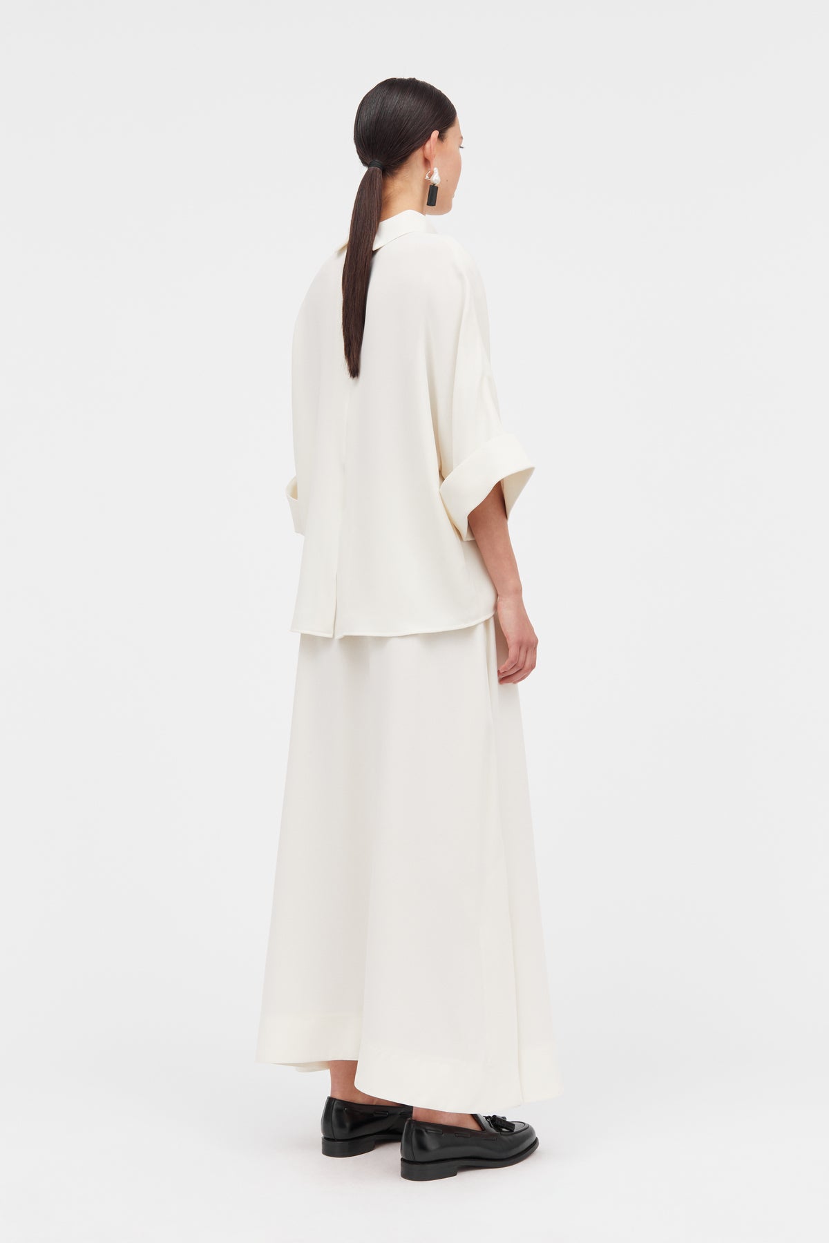 MKDT Studio Nasha Crepe Georgette Skirts IVORY