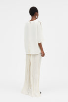 Mark Kenly Domino Tan Bayla Crepe Georgette Blouses IVORY