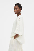 Mark Kenly Domino Tan Bayla Crepe Georgette Blouses IVORY