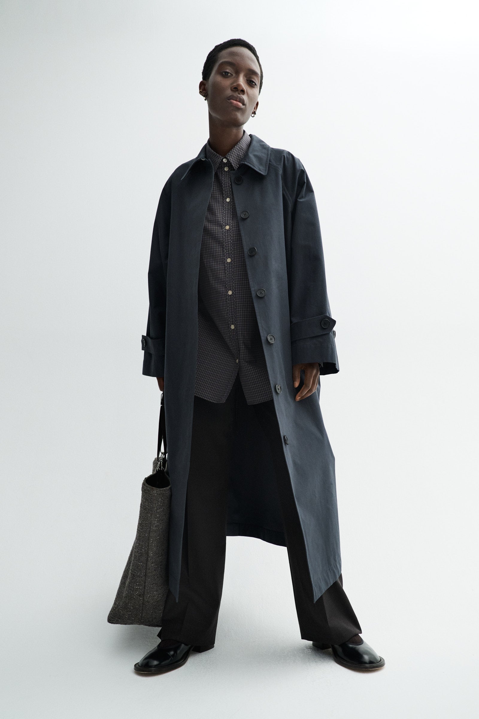 MKDT Studio CARO HALF PANAMA Coats DARK NAVY