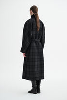 MKDT Studio CASPIA CHECK COAT Coats BLACK