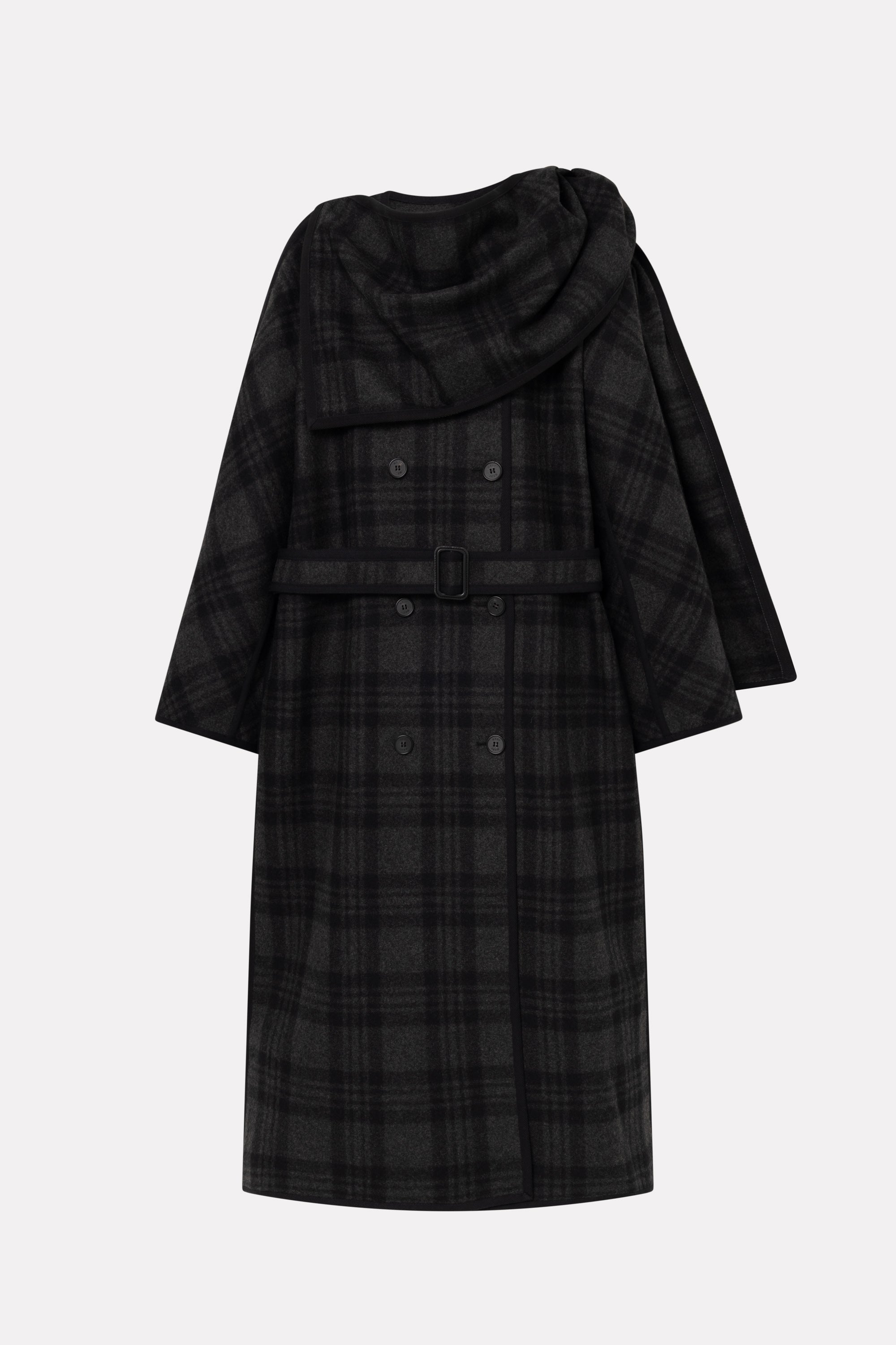 MKDT Studio CASPIA CHECK COAT Coats BLACK