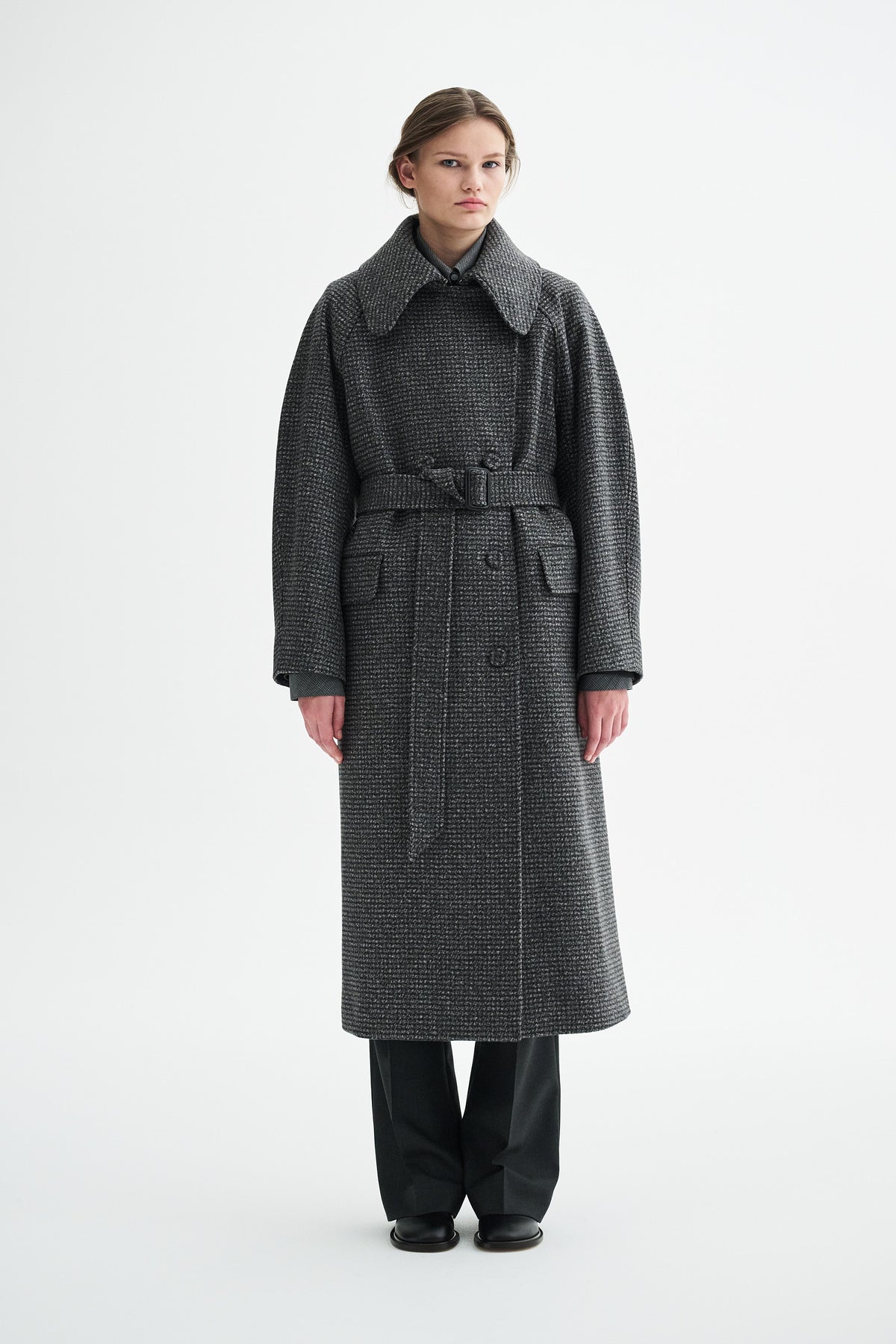 MKDT Studio CIBEL CHECK COAT Coats GREY CHECK