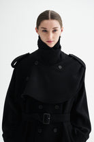 MKDT Studio CICELY TWO LAYERED WOOL Coats BLACK
