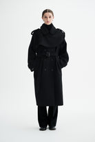 MKDT Studio CICELY TWO LAYERED WOOL Coats BLACK
