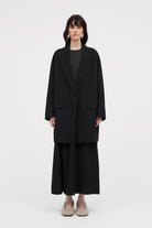 MKDT Studio Carli Crepe Georgette Coats BLACK