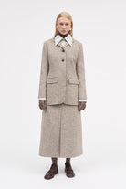 MKDT Studio Jemima Knitted Wool Jackets MINK MELANGE