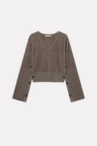 MKDT Studio KELIA SILK YAK Sweater Brown Melange