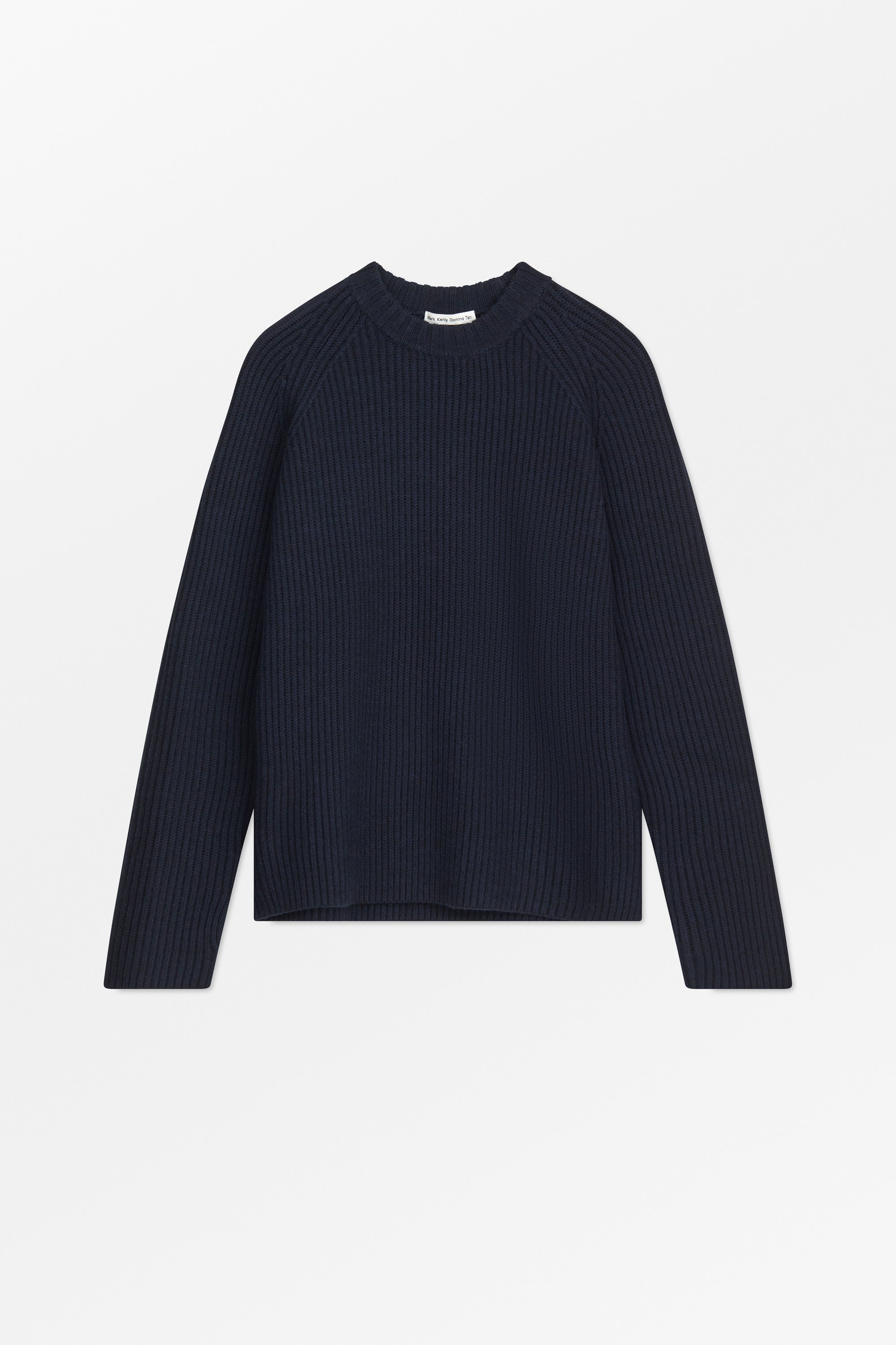 Mark Kenly Domino Tan Kaleb Merino Sweater DARK NAVY