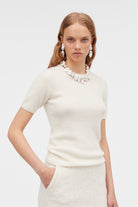 Mark Kenly Domino Tan Kamala Cashmere T-Shirts IVORY