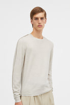 Mark Kenly Domino Tan Karsten Merino Sweater LIGHT GREY MELANGE