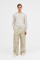 Mark Kenly Domino Tan Karsten Merino Sweater LIGHT GREY MELANGE