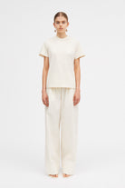 Mark Kenly Domino Tan Laia-monogram Cotton Jersey T-Shirts SAND
