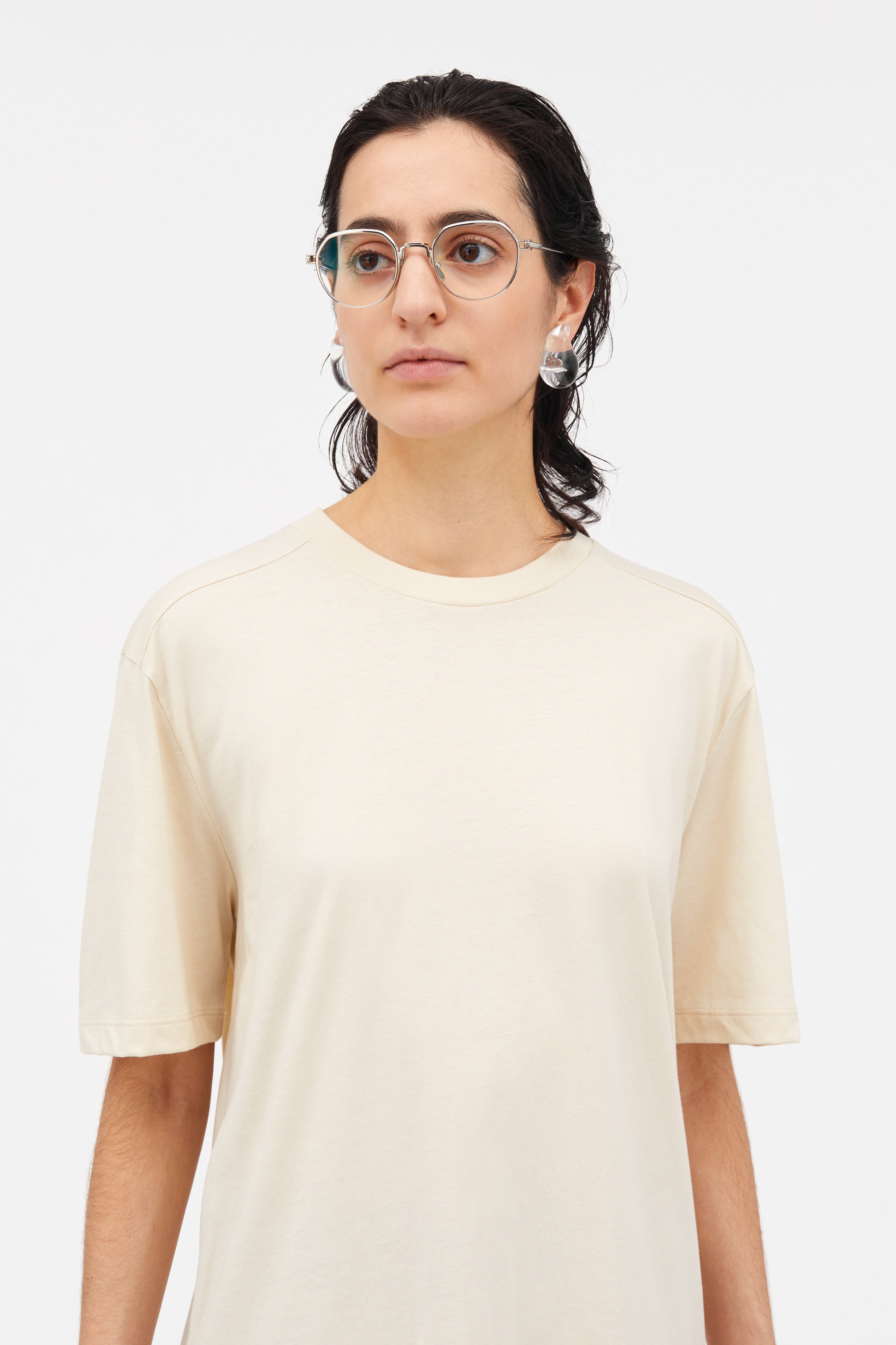 Mark Kenly Domino Tan Lauri Cotton Jersey T-Shirts CREAM