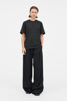 Mark Kenly Domino Tan Lauri Heavy Cotton Jersey T-Shirts DARK GREY MELANGE