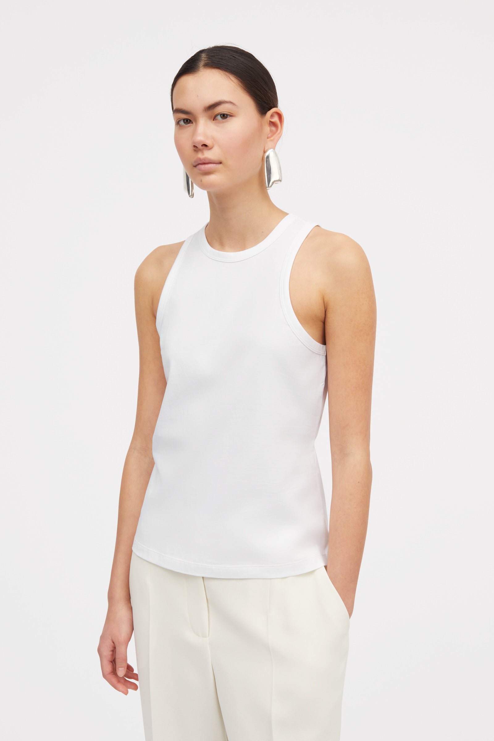 MKDT Studio Lea Jersey T-Shirts WHITE