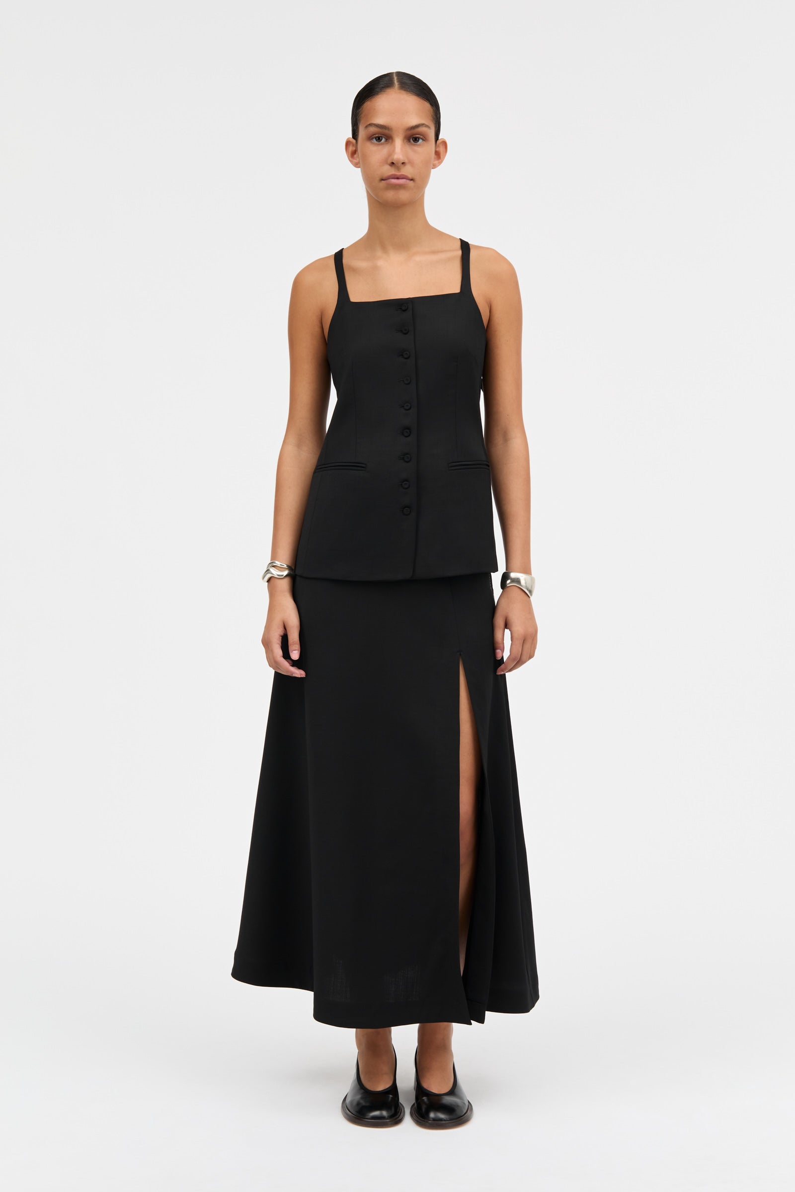 MKDT Studio NENYA SOFT WOOL Skirts BLACK