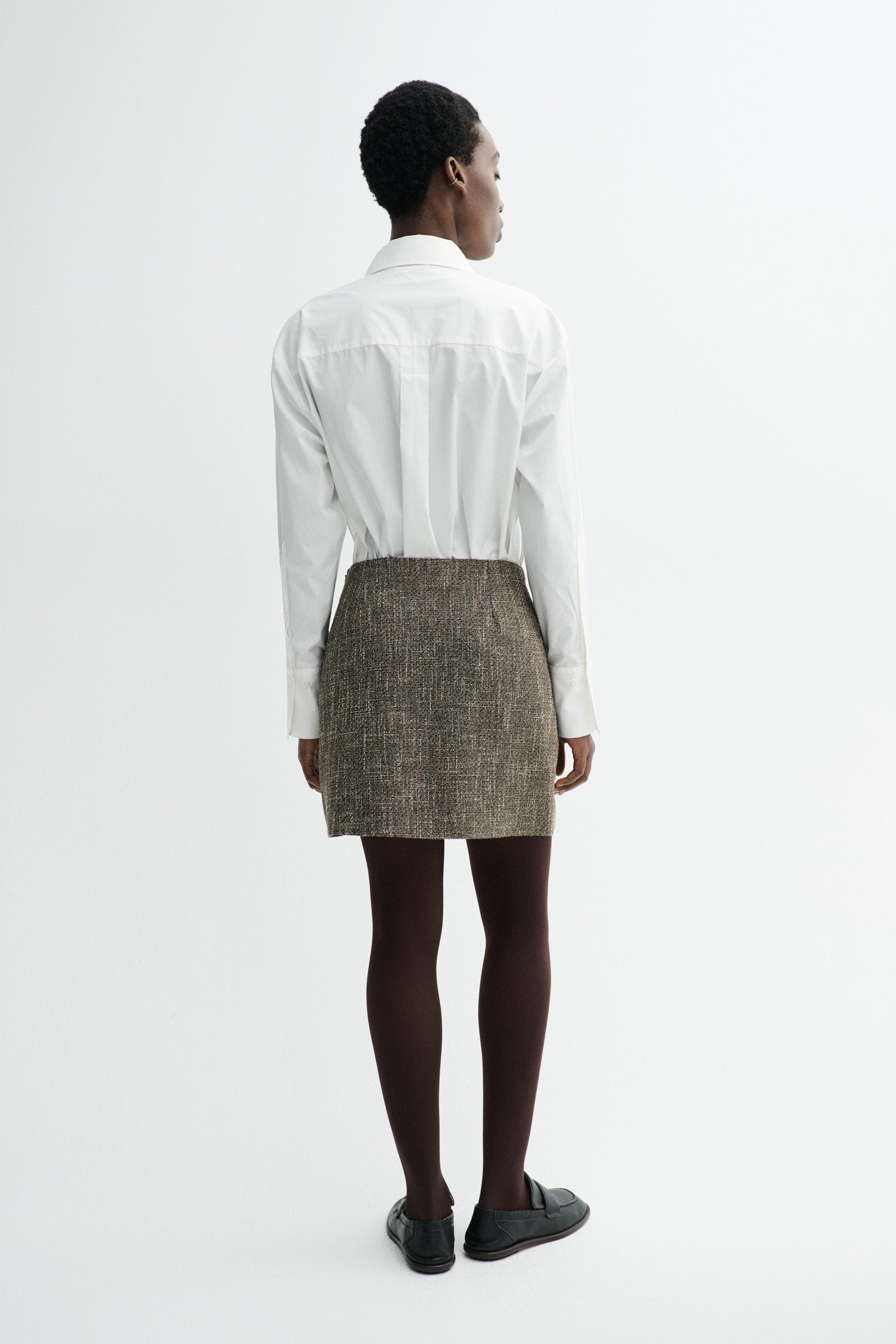 MKDT Studio NOMME LIGHT TWEED Skirts SEPIA MELANGE