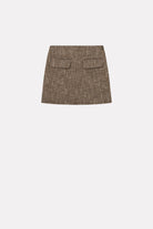 MKDT Studio NOMME LIGHT TWEED Skirts SEPIA MELANGE