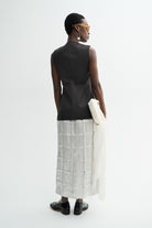 MKDT Studio NURI-ATELIER LINEN SILK BLEND Skirts LIGHT GREY