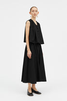 Mark Kenly Domino Tan Nanda Sheer Cotton Skirts BLACK