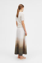 Mark Kenly Domino Tan Nasha Dune Print Skirts OCRE