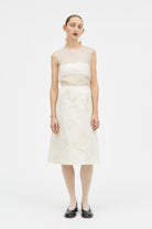 Mark Kenly Domino Tan Natalya-atelier Silk Wool Twill Skirts IVORY