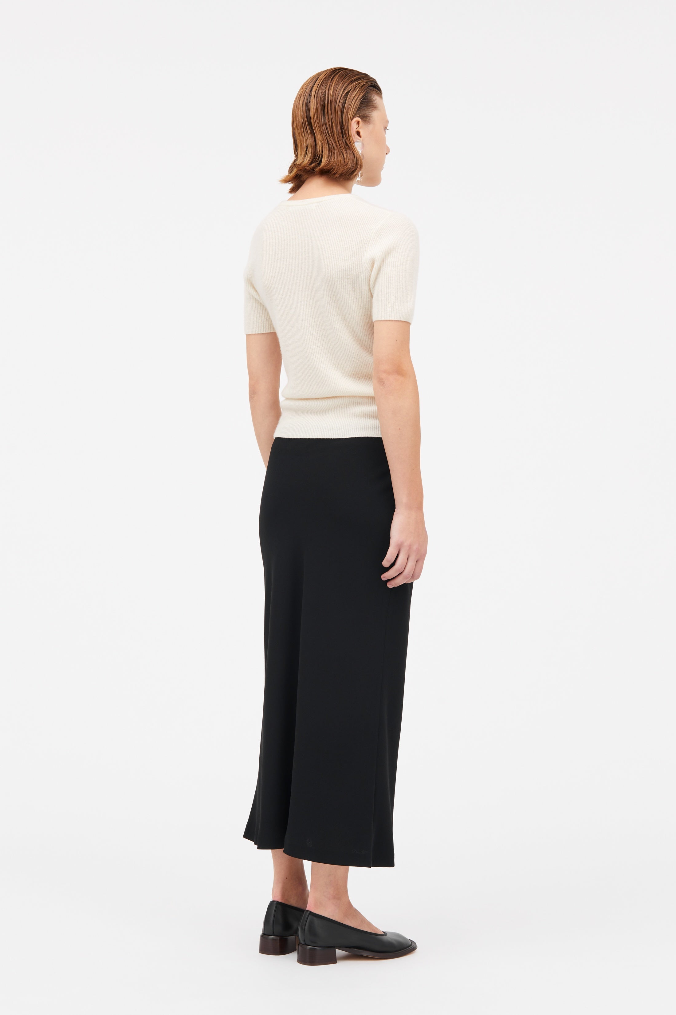 MKDT Studio Noelle Crepe Georgette Skirts BLACK