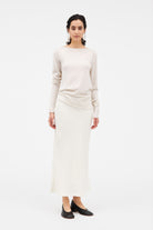 MKDT Studio Noelle Crepe Georgette Skirts IVORY