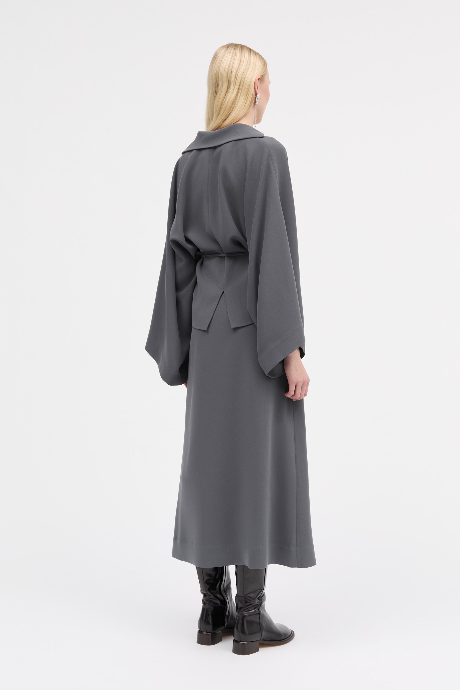 MKDT Studio Nora Crepe Georgette Skirts ANTHRACIT
