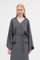 MKDT Studio Nora Crepe Georgette Skirts ANTHRACIT