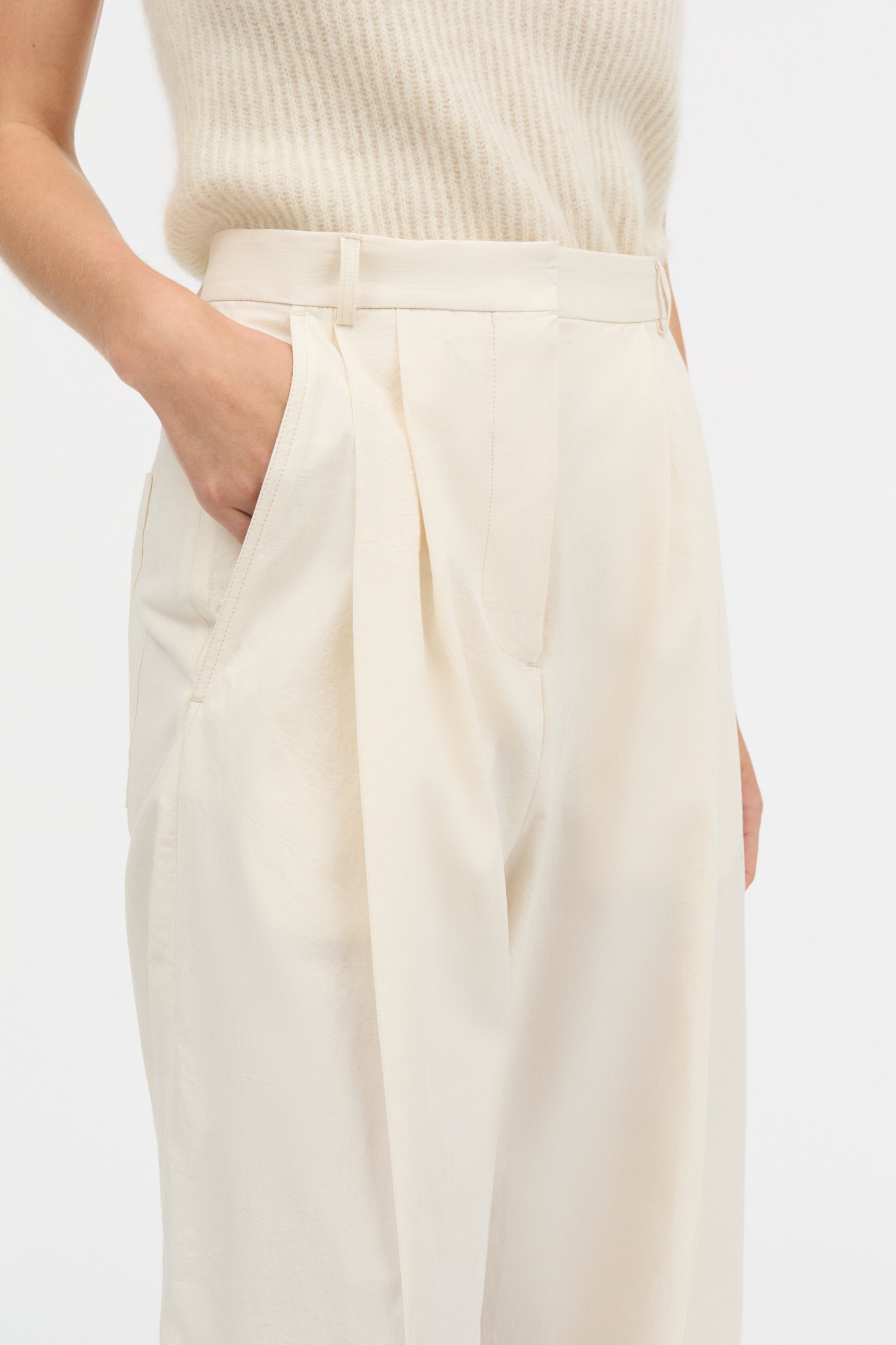 MKDT Studio PALOMA COTTON CALICO Pants ECRU