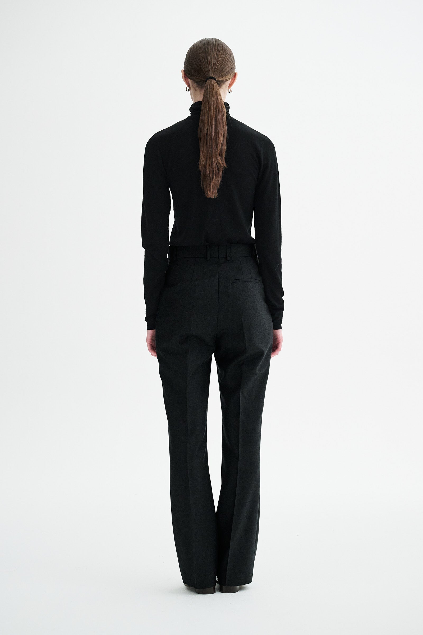 MKDT Studio PATRINA ECO WOOL TWILL Pants BLACK