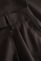 MKDT Studio POMI LIGHT WEIGHT WOOL Pants DEEP BROWN