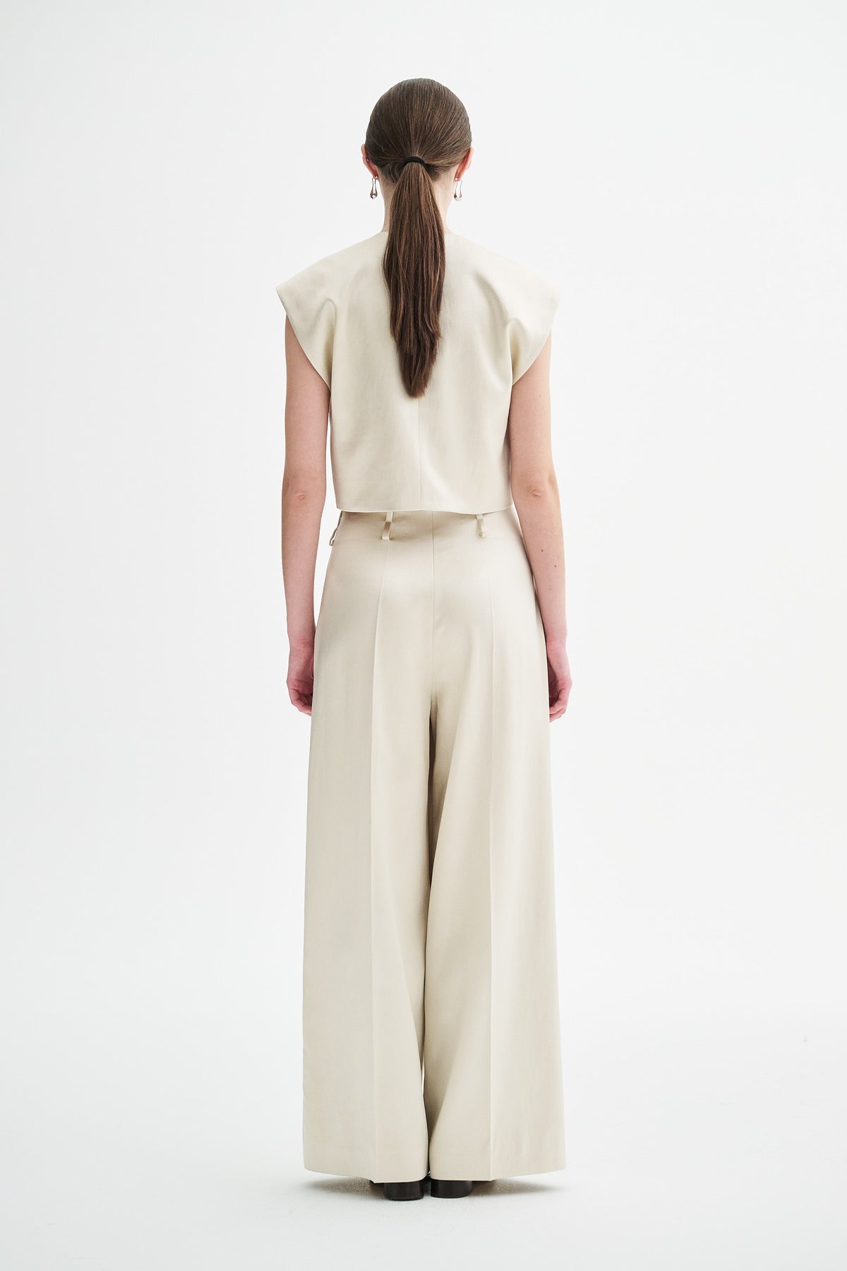 MKDT Studio PRALA-ATELIER SHINY TROUSERS Pants METALIC CREAM