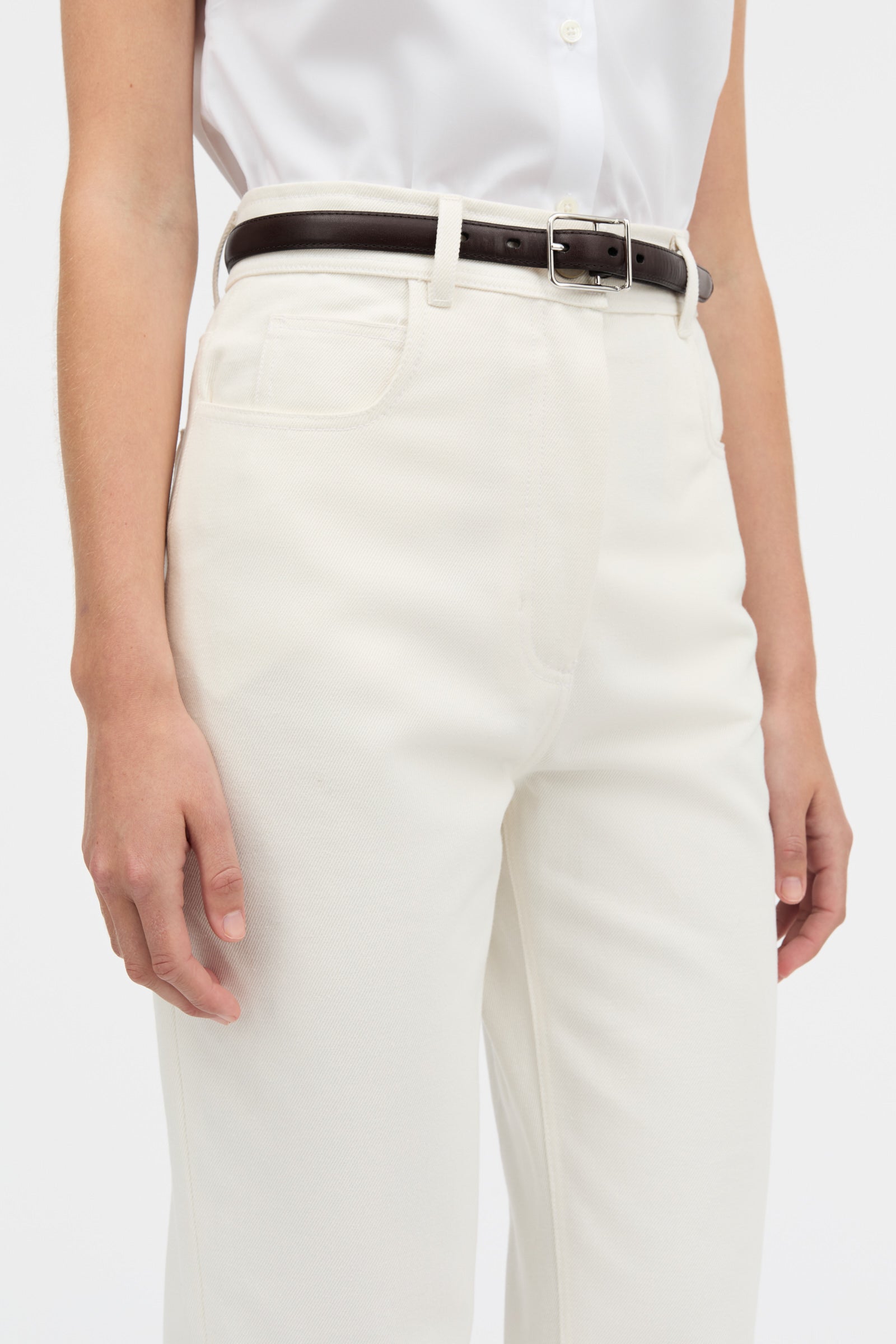 MKDT Studio PRAME WHITE DENIM Pants IVORY
