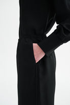MKDT Studio PRESSA MATTE SILK TWILL Pants BLACK