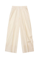 Mark Kenly Domino Tan Pasa-atelier Cropped Silk Wool Twill Pants IVORY