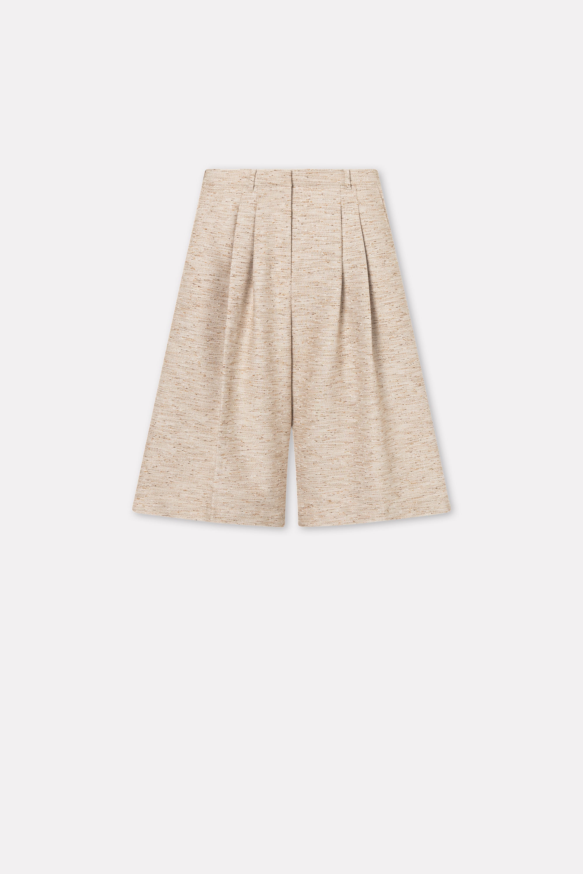 MKDT Studio Pennie Textured Wool Shorts CITY BROWN