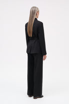 MKDT Studio Petra Thin Solid Wool Pants BLACK