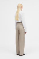 Mark Kenly Domino Tan Pomi Thin Wool Melange Pants CLAY MELANGE