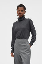 Mark Kenly Domino Tan Priska Light Wool Pants GREY MELANGE