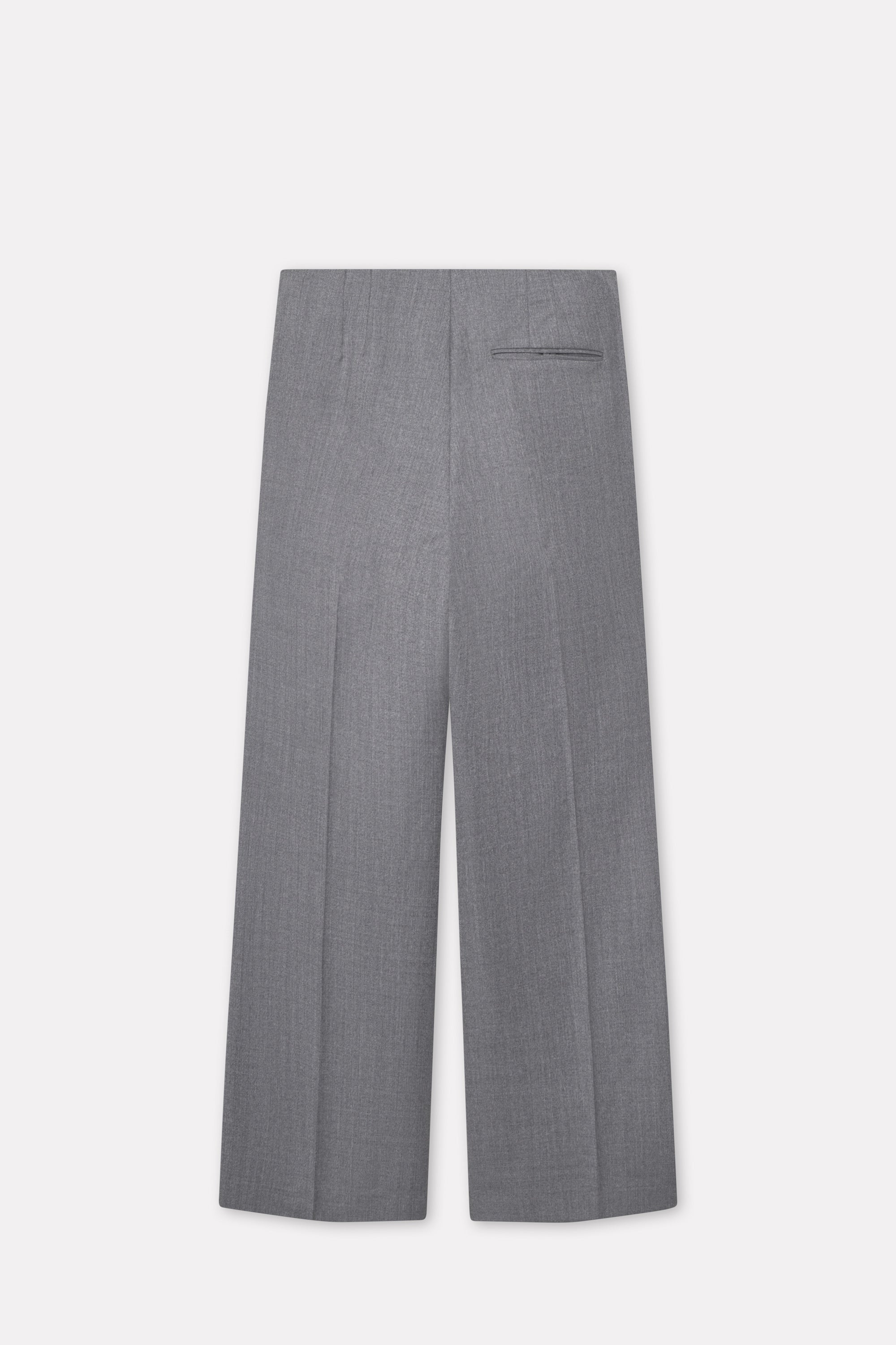Mark Kenly Domino Tan Priska Light Wool Pants GREY MELANGE