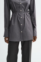 MKDT Studio SEBASTIANA CHECK POPLIN Shirts CHARCOAL CHECK