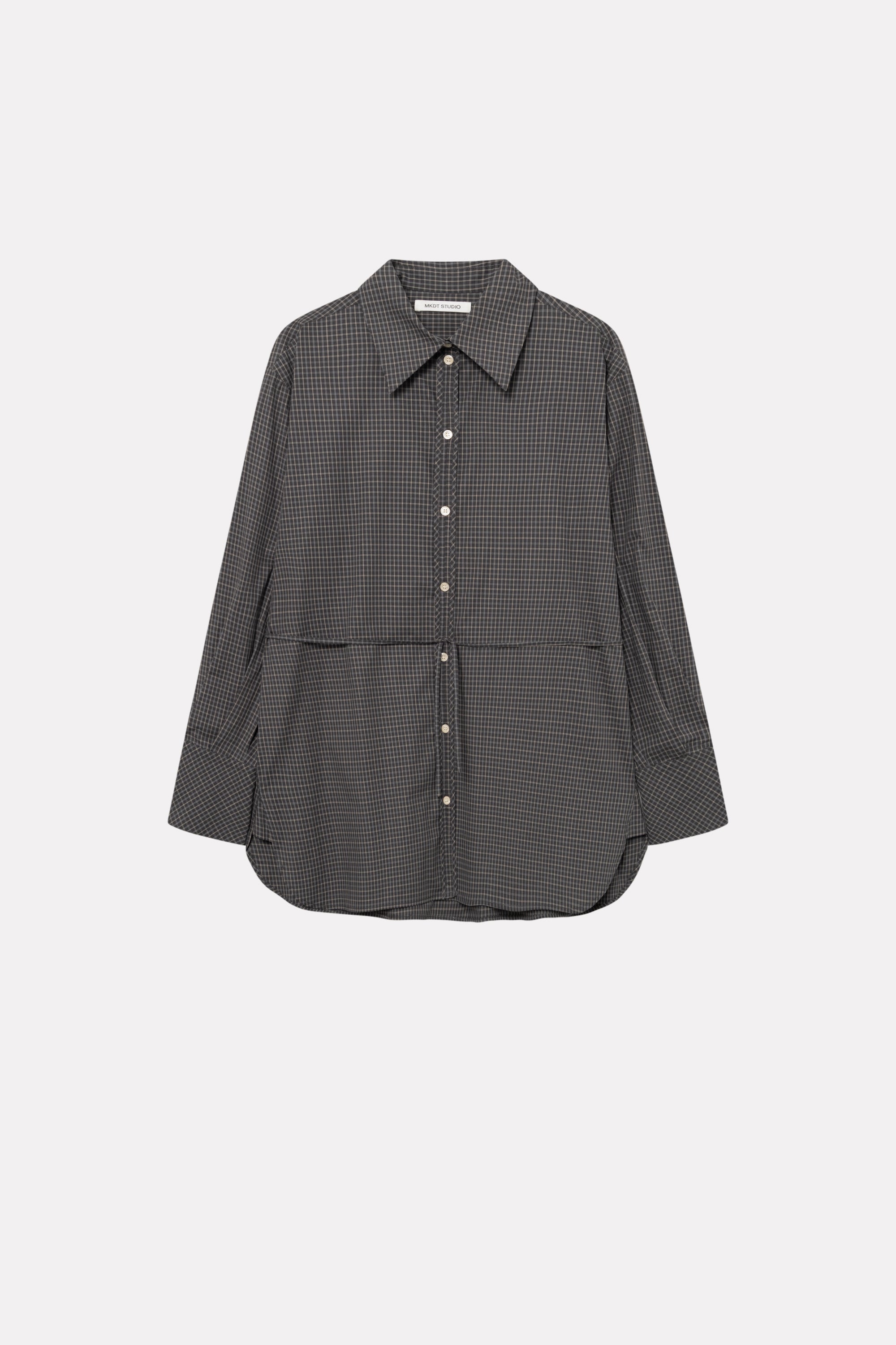 MKDT Studio SEBASTIANA CHECK POPLIN Shirts CHARCOAL CHECK