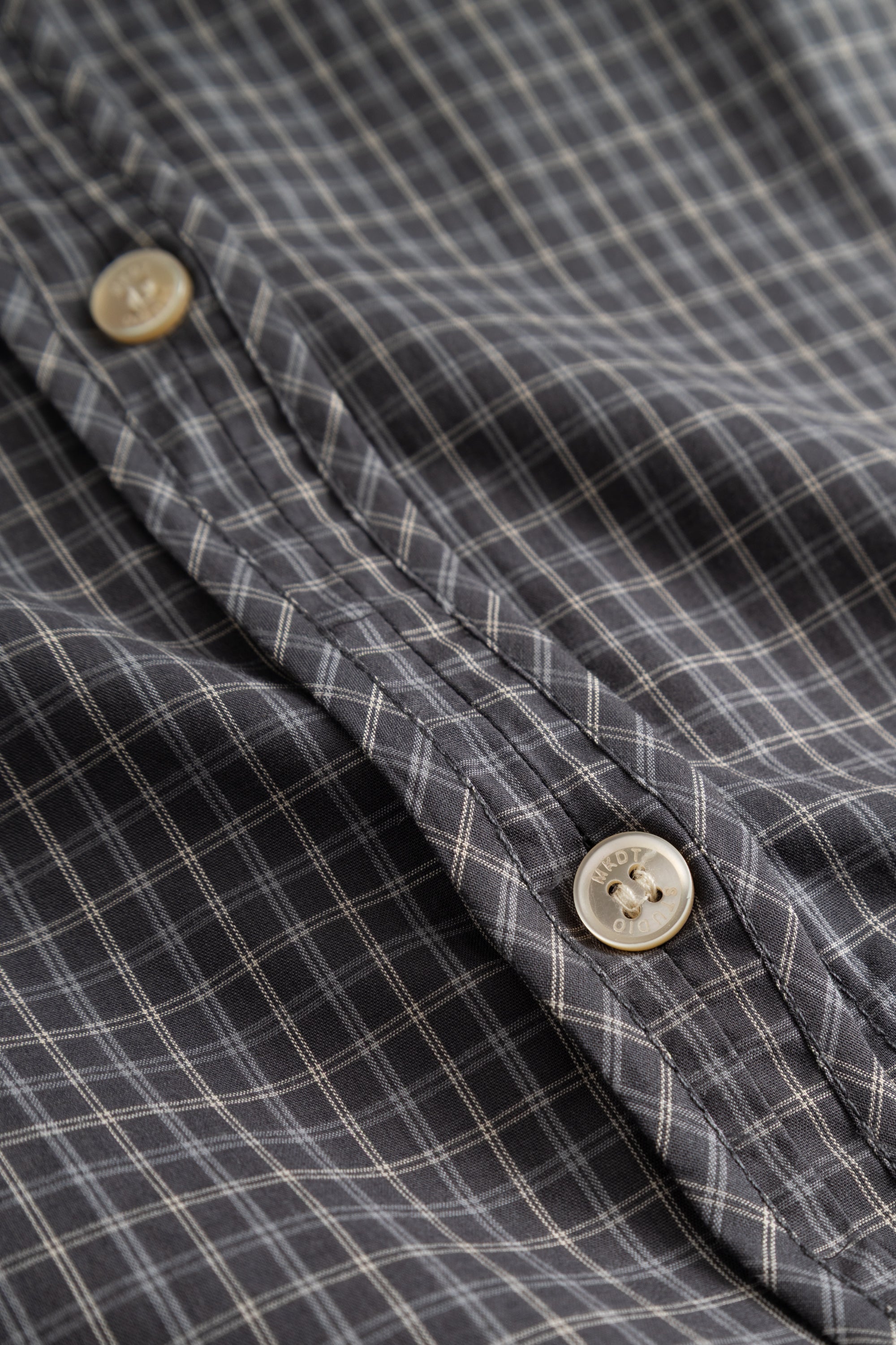 MKDT Studio SEBASTIANA CHECK POPLIN Shirts CHARCOAL CHECK