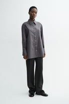 MKDT Studio SEBASTIANA CHECK POPLIN Shirts CHARCOAL CHECK